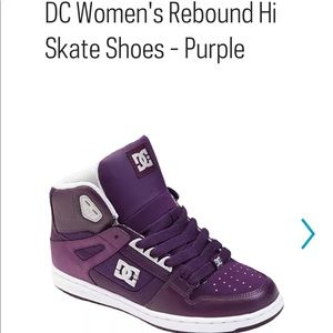 DC Women’s Rebound Hi Skate Shoes - Purple